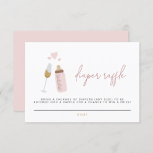 ANDI Pink Poppin' Bottles Diaper Raffle Card