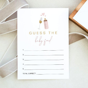 ANDI Pink Poppin' Bottles Guess the Baby Food Game Invitation