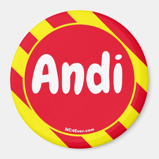 Andi Red/Yellow Magnet (Front)