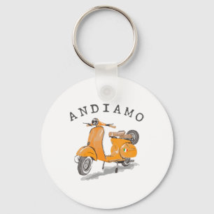 Andiamo Italy Yellow Scooter Key Ring