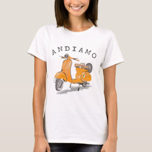 Andiamo Italy Yellow Scooter T-Shirt