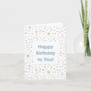 Andie Confetti Watercolor Dots Birthday Card