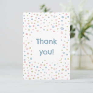 Andie Confetti Watercolor Dots Thank You Card