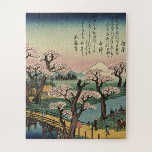 Ando Hiroshige - Evening Glow at Koganei Bridge Jigsaw Puzzle