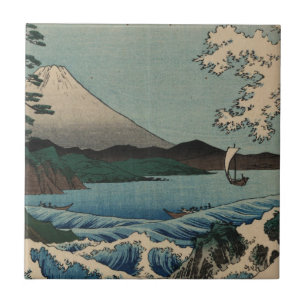 Ando Hiroshige - Sea At Satta In Suruga Province Tile