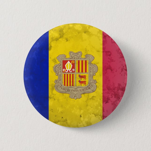 Andorra 6 Cm Round Badge (Front)