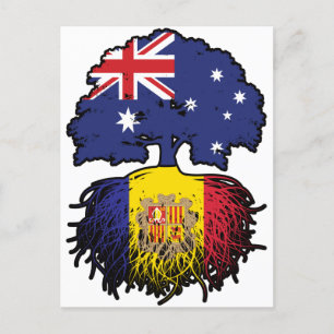 Andorra Andorran Australian Australia Tree Roots Postcard