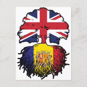 Andorra Andorran British UK United Kingdom Britain Postcard