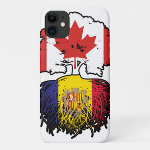 Andorra Andorran Canadian Canada Tree Roots Flag iPhone 11 Case