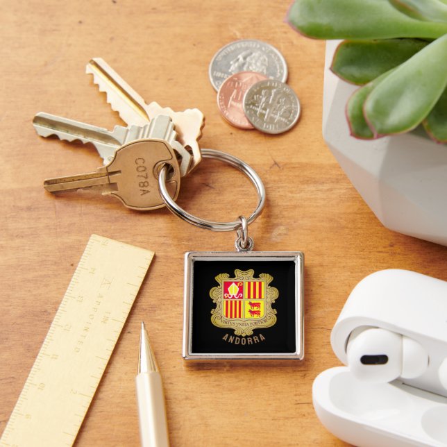 Andorra coat of arms key ring (Desk)