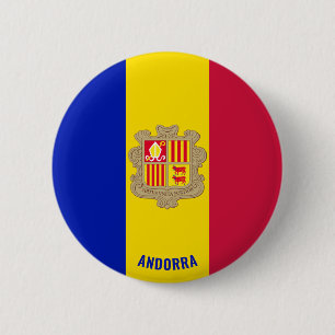Andorra Flag Charming Patriotic 6 Cm Round Badge