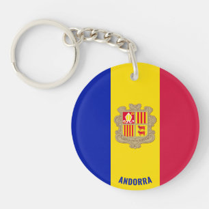 Andorra Flag Charming Patriotic Key Ring