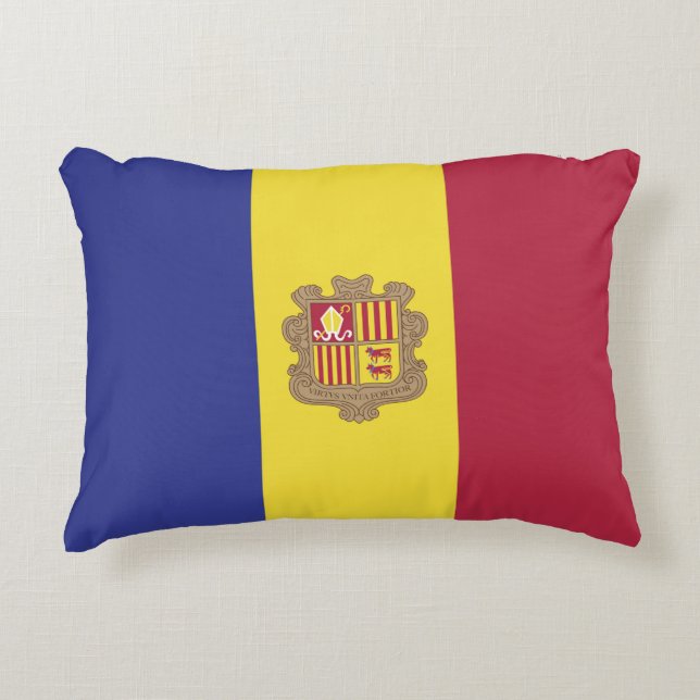 Andorra flag decorative cushion (Front)