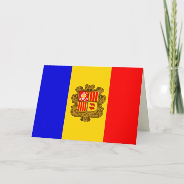 andorra flag greeting card (Front)