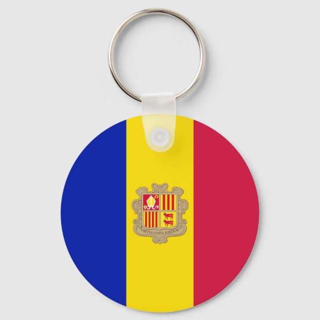 Andorra Flag Key Ring (Front)
