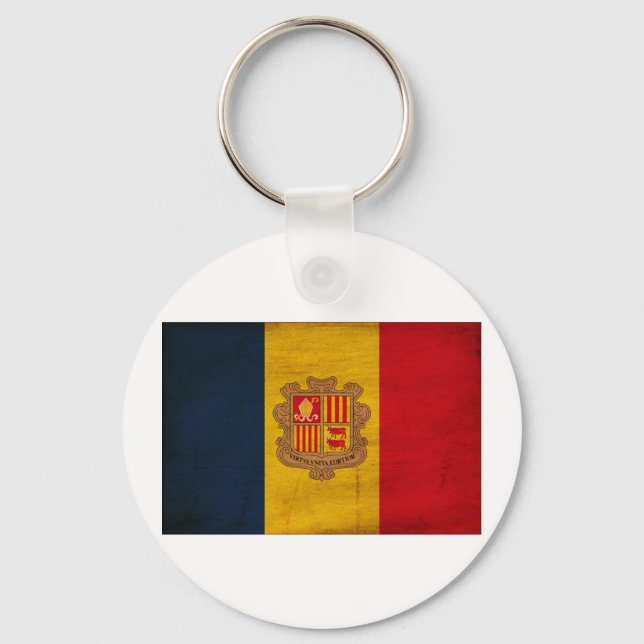 Andorra Flag Key Ring (Front)