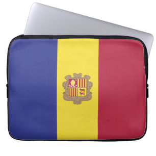 Andorra flag laptop sleeve