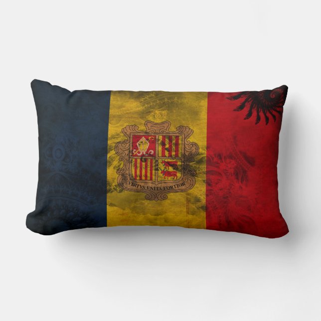 Andorra Flag Lumbar Cushion (Front)