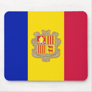 Andorra Flag Mouse Pad