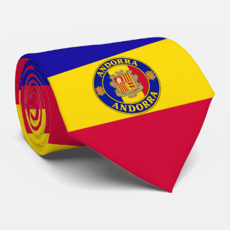 Andorra Flag Neck Tie, Stylish Andorra Tie. Tie