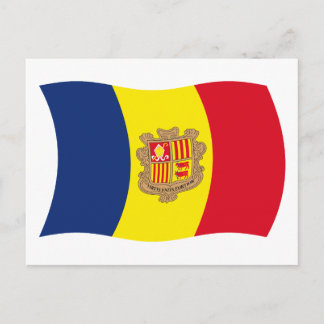Andorra Flag Postcard