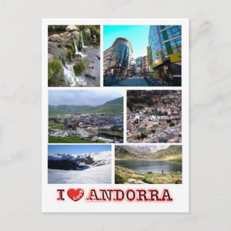 Andorra - I Love - Postcard