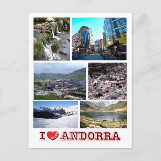 Andorra - I Love - Postcard (Front)