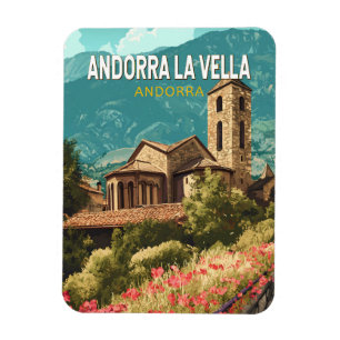 Andorra la Vella Travel Art Vintage Magnet