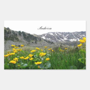 Andorra landscape rectangular sticker