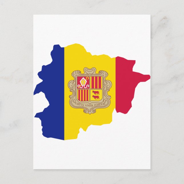 Andorra map AD Postcard (Front)