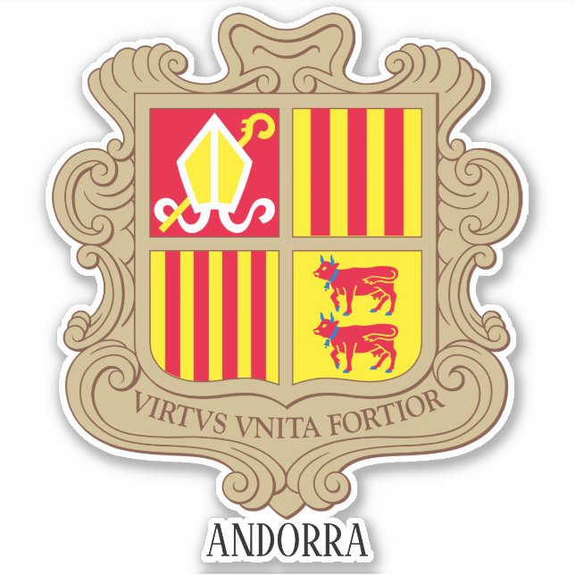 Andorra National Coat Of Arms Patriotic (Front)
