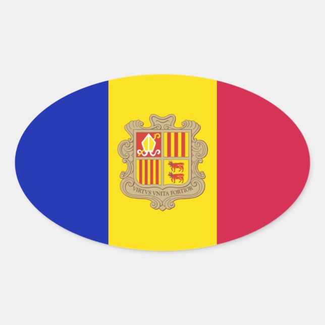 Andorra Oval Sticker (Front)