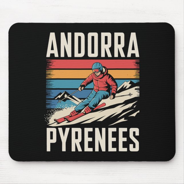 Andorra Pyrenees Ski Resort  Mouse Pad (Front)