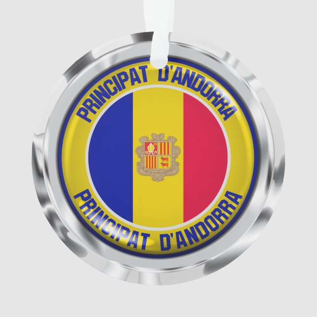 Andorra Round Emblem Ornament (Back)