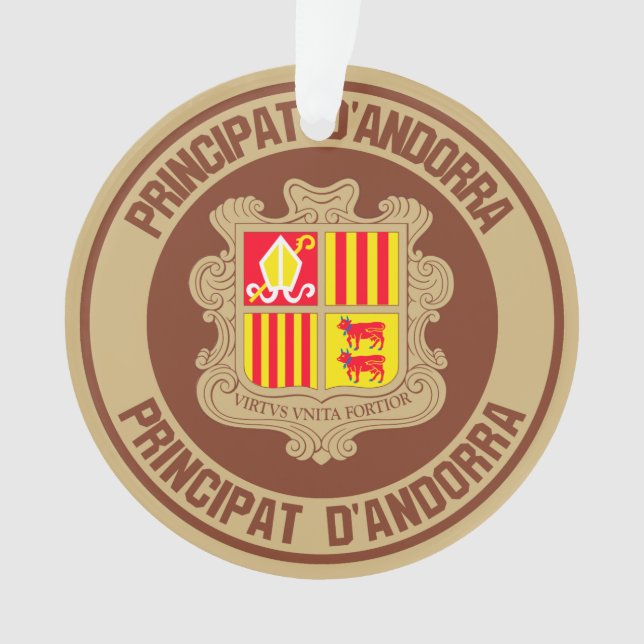 Andorra Round Emblem Ornament (Front)