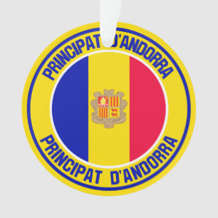 Andorra Round Emblem Ornament