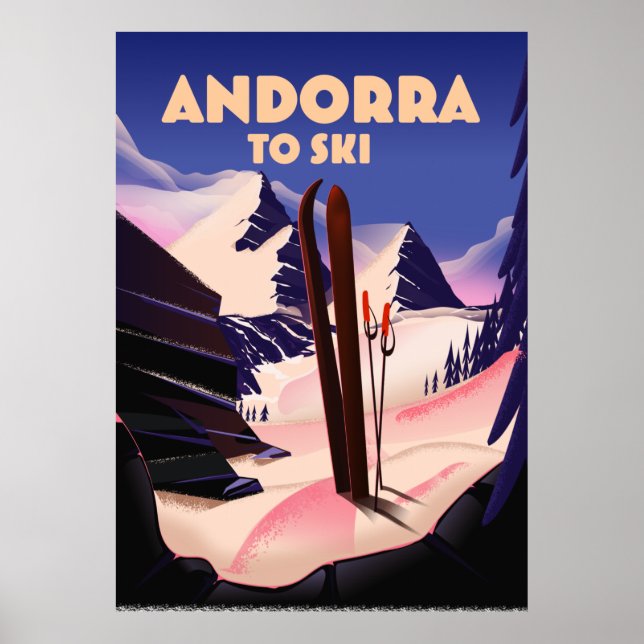Andorra ski poster. poster (Front)