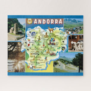 Andorra Vintage Map  Jigsaw Puzzle