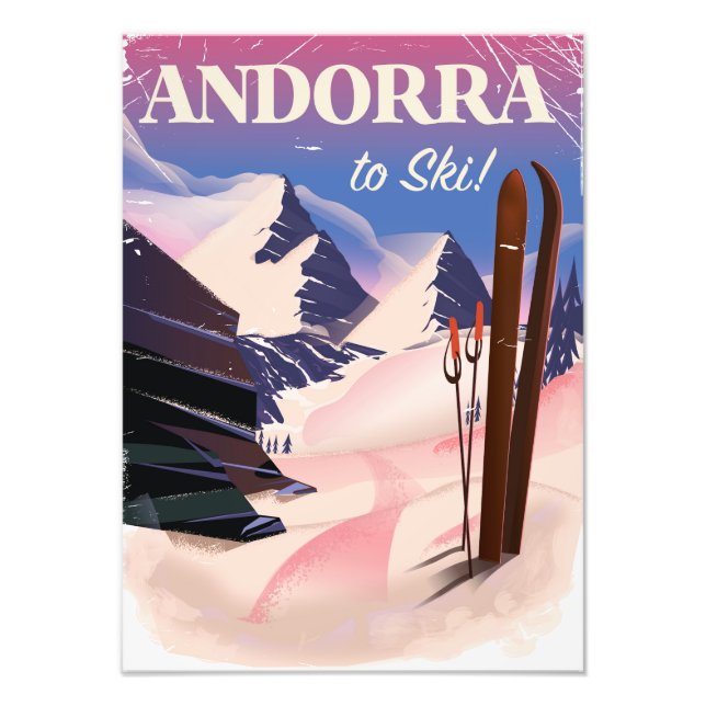 Andorra vintage Ski poster (Front)