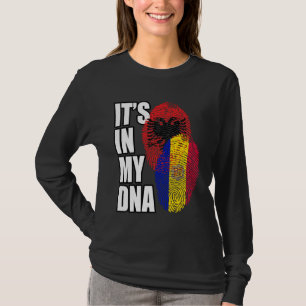 Andorran And Albanian Mix DNA Flag Heritage T-Shirt