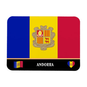 Andorran Flag & Andorra country travel / Andorra Magnet