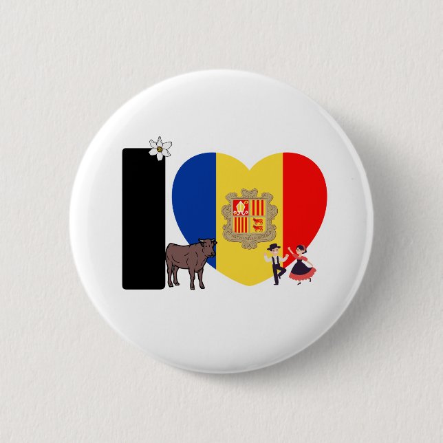 Andorran pride - For real Andorrans! 6 Cm Round Badge (Front)