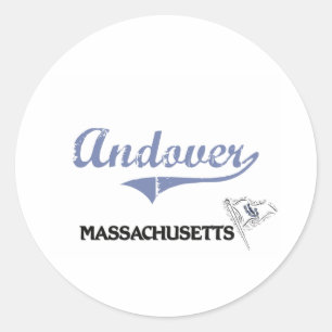Andover Massachusetts City Classic Classic Round Sticker