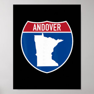 Andover Minnesota Map Highway Interstate Sign Souv