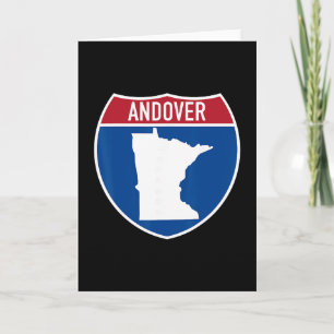 Andover Minnesota Map Highway Interstate Sign Souv Card