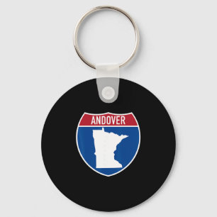 Andover Minnesota Map Highway Interstate Sign Souv Key Ring