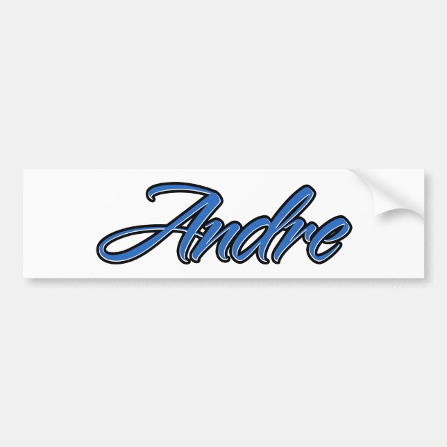 Andre Name blue Aufkleber Sticker Autoaufkleber (Front)