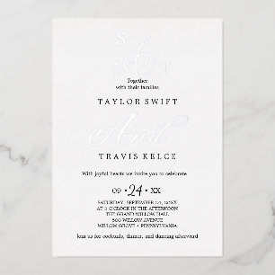 ANDREA Black, White & Gold Formal Elegant Wedding 