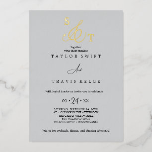 ANDREA Black, White & Gold Formal Elegant Wedding