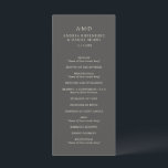 Andrea Brown Elegant Wedding Program<br><div class="desc">Traditional and elegant wedding program featuring a minimalist layout with a your monogram at the top along with your details in a classic serif font. The colour theme is cocoa brown and ivory and may be changed to any colours you choose in the design editing tool. This simple and minimal...</div>